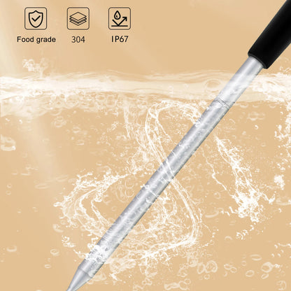 Elevate Your Grilling Game with the Wireless Bluetooth BBQ Probe Thermometer - Perfect Precision for Meat and Food Temperature Monitoring!